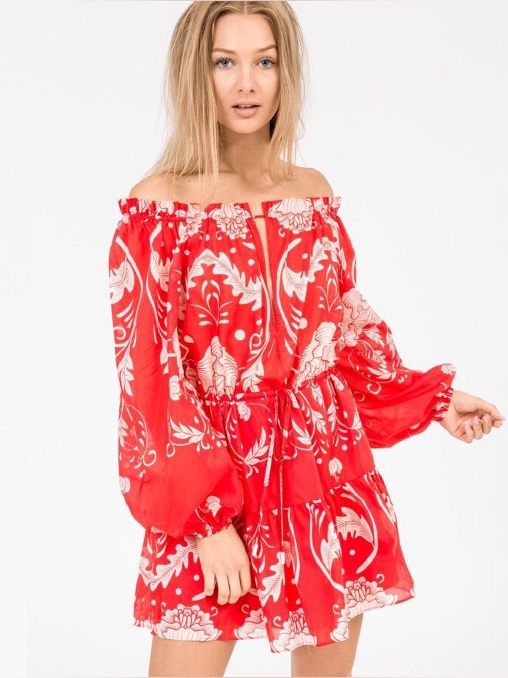 Alice McCall Without You Dress in Red Bloom Boho Resortcore Size 0